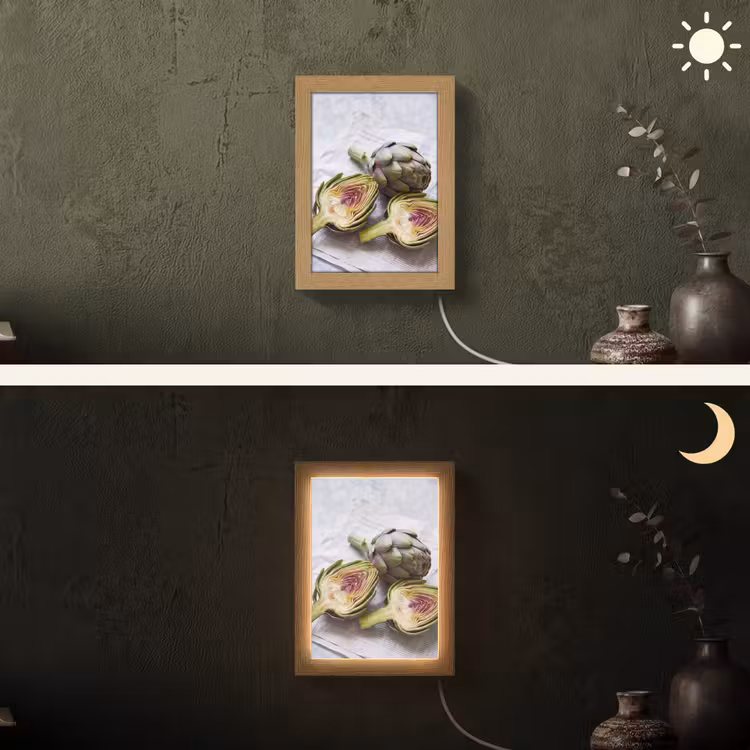 Lightbox - Wandlamp - Artisjok - Doorgesneden - Eten - Artisjok - Doorgesneden - Eten Light Box met kabel (Wandlamp) klein