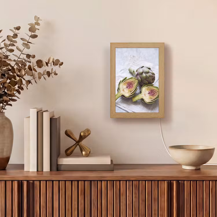 Lightbox - Wandlamp - Artisjok - Doorgesneden - Eten - Artisjok - Doorgesneden - Eten Light Box met kabel (Wandlamp) klein