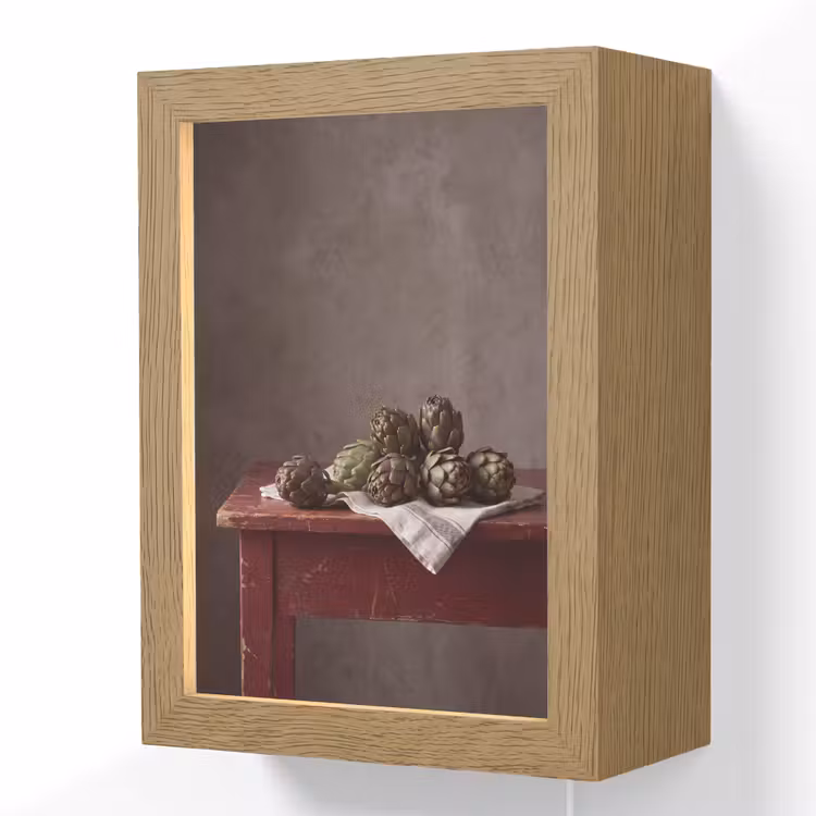 Lightbox - Wandlamp - Artisjok - Eten - Rustiek - Artisjok - Eten - Rustiek Light Box met kabel (Wandlamp) klein