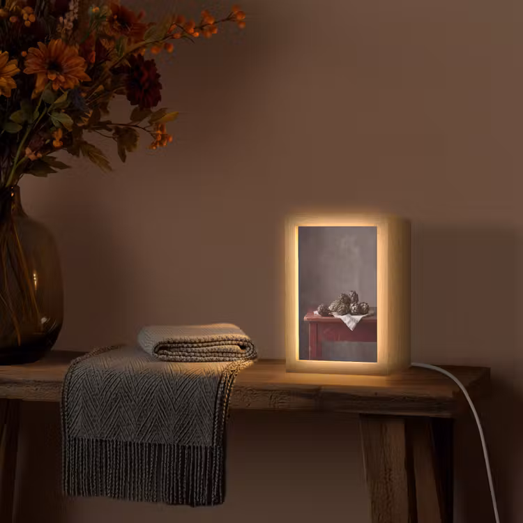 Lightbox - Wandlamp - Artisjok - Eten - Rustiek - Artisjok - Eten - Rustiek Light Box met kabel (Wandlamp) klein