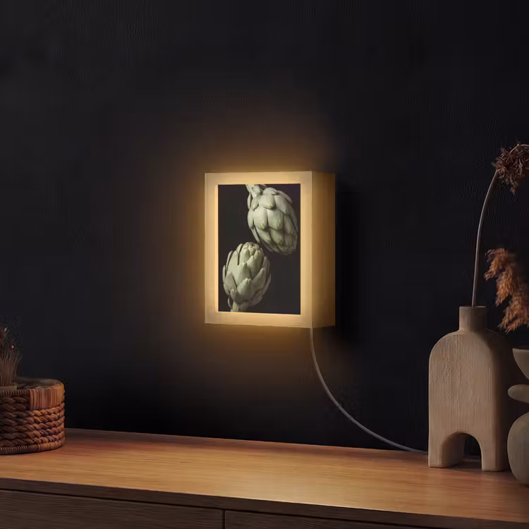 Lightbox - Wandlamp - Artisjok - Groen - Eten - Artisjok - Groen - Eten Light Box met kabel (Wandlamp) klein
