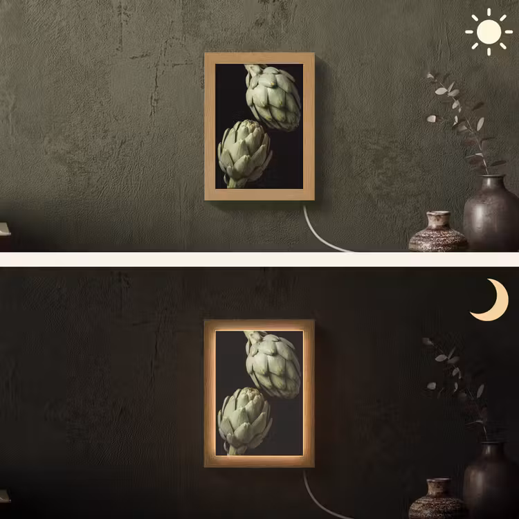 Lightbox - Wandlamp - Artisjok - Groen - Eten - Artisjok - Groen - Eten Light Box met kabel (Wandlamp) klein