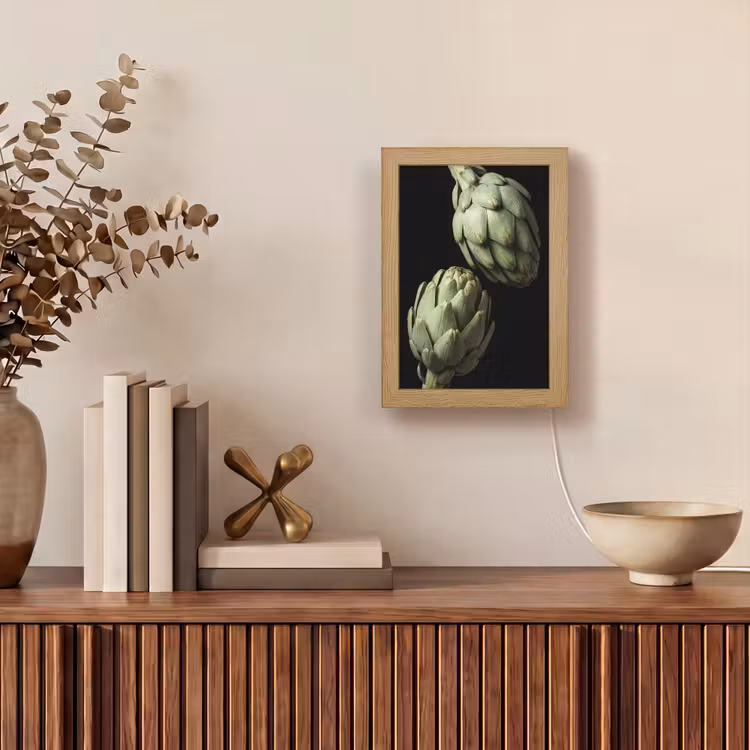 Lightbox - Wandlamp - Artisjok - Groen - Eten - Artisjok - Groen - Eten Light Box met kabel (Wandlamp) klein