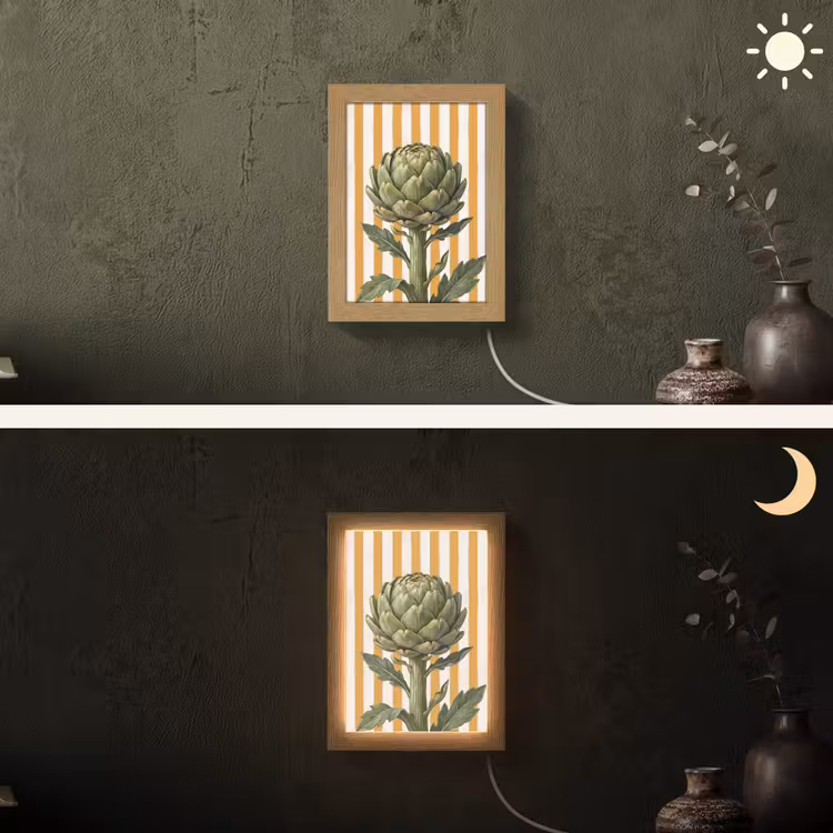 Lightbox - Wandlamp - Artisjok - Modern - Groente - Artisjok - Modern - Groente Light Box met kabel (Wandlamp) klein
