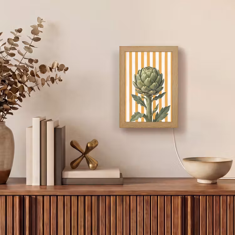 Lightbox - Wandlamp - Artisjok - Modern - Groente - Artisjok - Modern - Groente Light Box met kabel (Wandlamp) klein