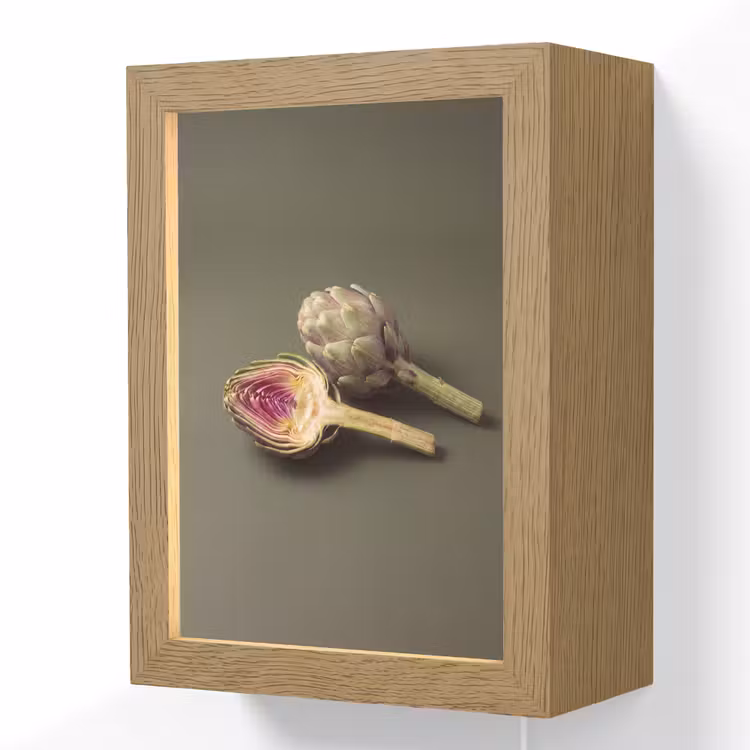 Lightbox - Wandlamp - Artisjok - Paars - Voedsel - Artisjok - Paars - Voedsel Light Box met kabel (Wandlamp) klein