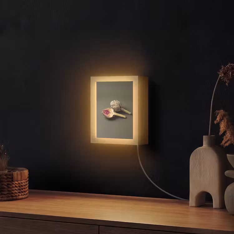 Lightbox - Wandlamp - Artisjok - Paars - Voedsel - Artisjok - Paars - Voedsel Light Box met kabel (Wandlamp) klein