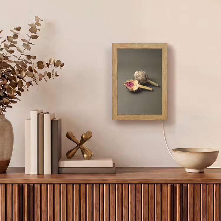 Lightbox - Wandlamp - Artisjok - Paars - Voedsel - Artisjok - Paars - Voedsel Light Box met kabel (Wandlamp) klein