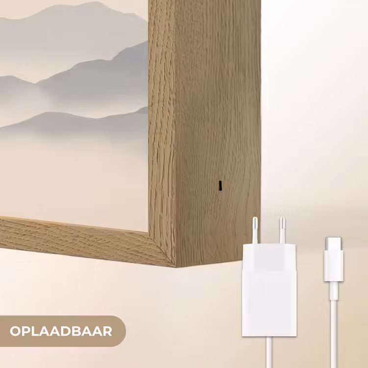 Aziatisch - Bloesem - Rood Light Box met batterij (Wandlamp) middel -USP_websiteoplaadbaarNL