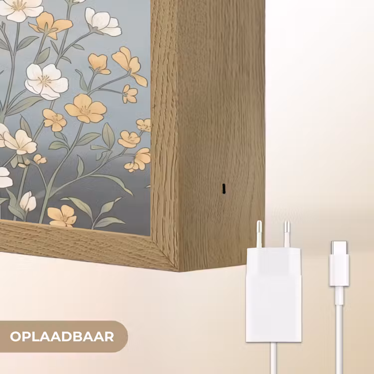 Aziatisch - Vrouw - Kimono Light Box met batterij (Wandlamp) middel -USP_websiteoplaadbaarNL