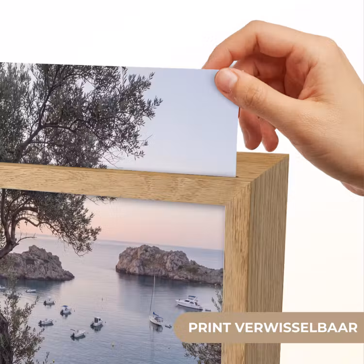 Lightbox - Wandlamp - Baai - boten - zonsondergang - Baai - boten - zonsondergang Light Box met kabel (Wandlamp) klein