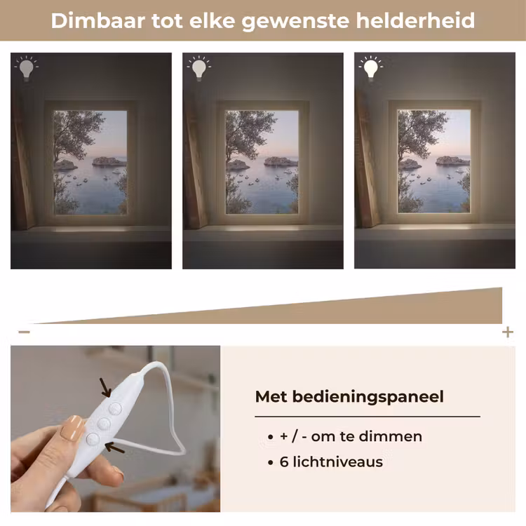 Lightbox - Wandlamp - Baai - boten - zonsondergang - Baai - boten - zonsondergang Light Box met kabel (Wandlamp) klein