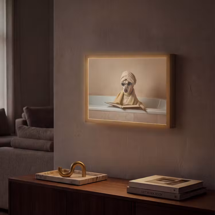Bad - Hond - Boek - Zonnebril Light Box met batterij (Wandlamp) middel -sfeer1