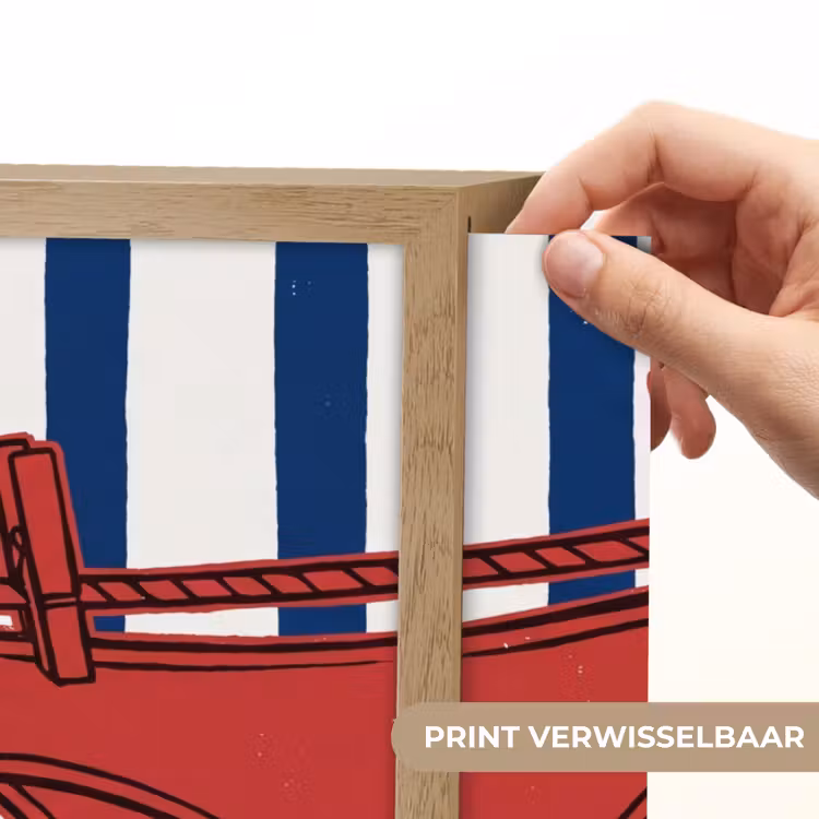 Badkleding - Waslijn - Zomer - Illustratie - Rood Light Box met batterij (Wandlamp) middel -USP_websiteprintNL