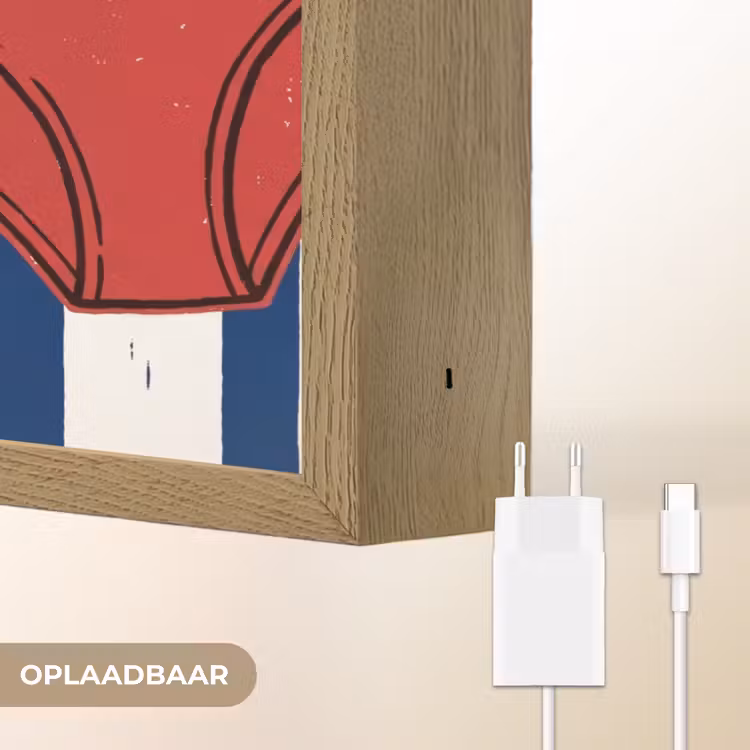 Badkleding - Waslijn - Zomer - Illustratie - Rood Light Box met batterij (Wandlamp) middel -USP_websiteoplaadbaarNL