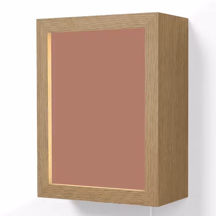 Baked - Earth - Oranje Light Box met kabel (Wandlamp) klein 929 -3d