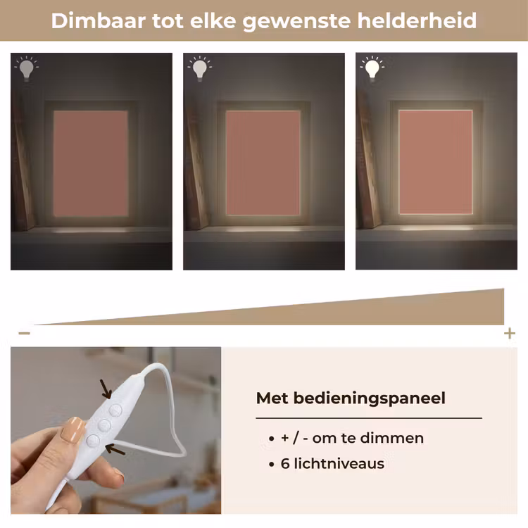 Baked - Earth - Oranje Light Box met kabel (Wandlamp) klein 929 -USP_dimbaarNL