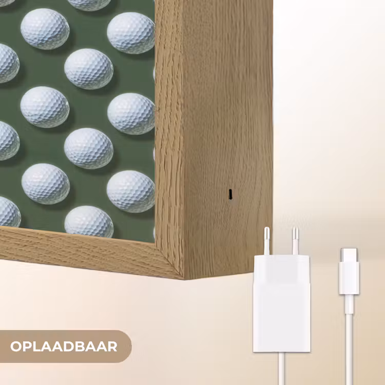 Ballen - Golf - Groen Light Box met batterij (Wandlamp) middel 907 -USP_websiteoplaadbaarNL