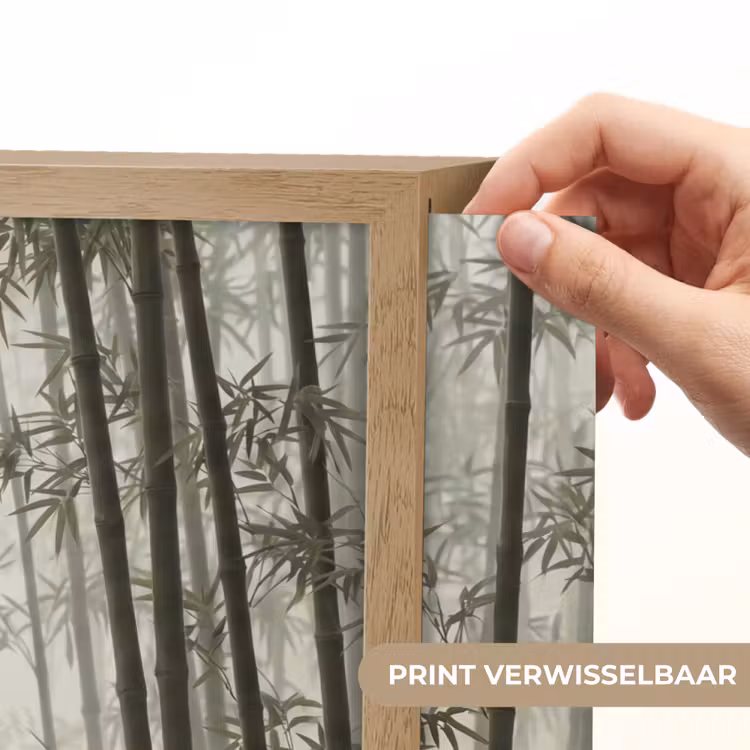 Bamboe - Bos - Mist - Natuur Light Box met batterij (Wandlamp) middel -USP_websiteprintNL