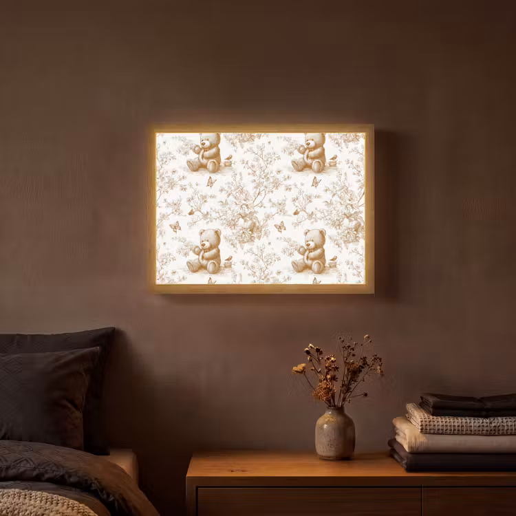 Beer - Tijdloos - Bruin Light Box met batterij (Wandlamp) middel 907 -sfeer4