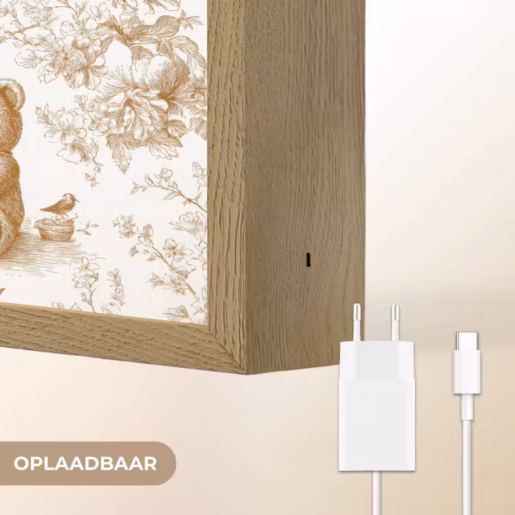 Beer - Tijdloos - Bruin Light Box met batterij (Wandlamp) middel 907 -USP_websiteoplaadbaarNL