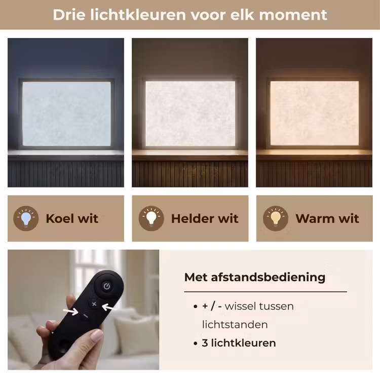 Beige - Marmer - Aders Light Box met batterij (Wandlamp) middel 907 -USP_lichtkleurNL