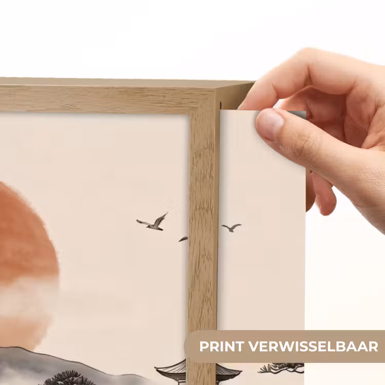 Bergtop - Meer - Bloesem Light Box met batterij (Wandlamp) middel -USP_websiteprintNL