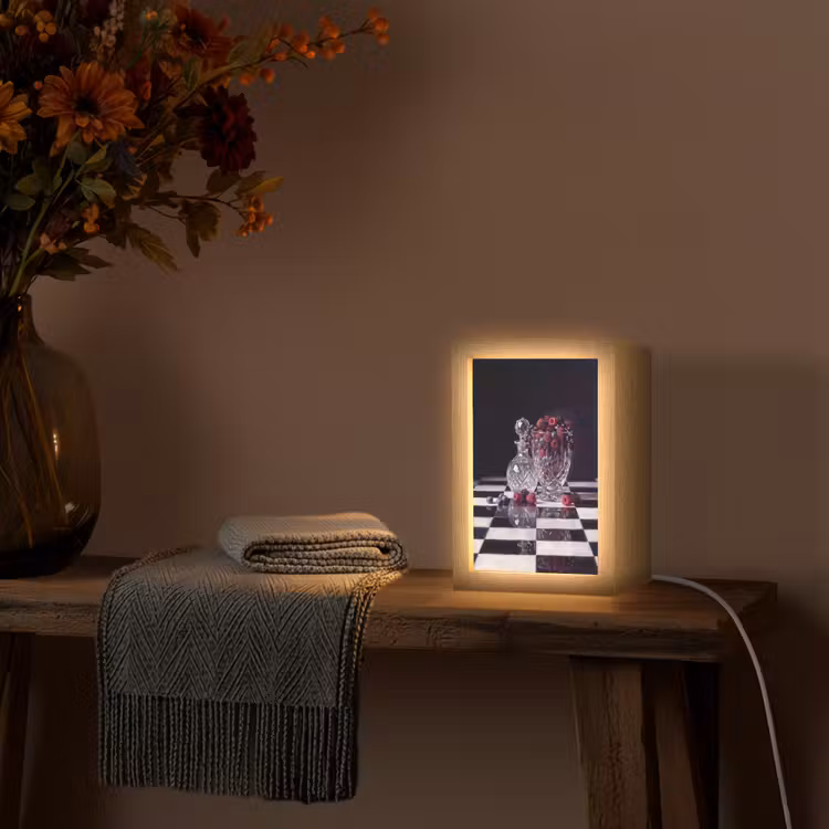 Lightbox - Wandlamp - Bessen - Kristal - Stilleven - Bessen - Kristal - Stilleven Light Box met kabel (Wandlamp) klein