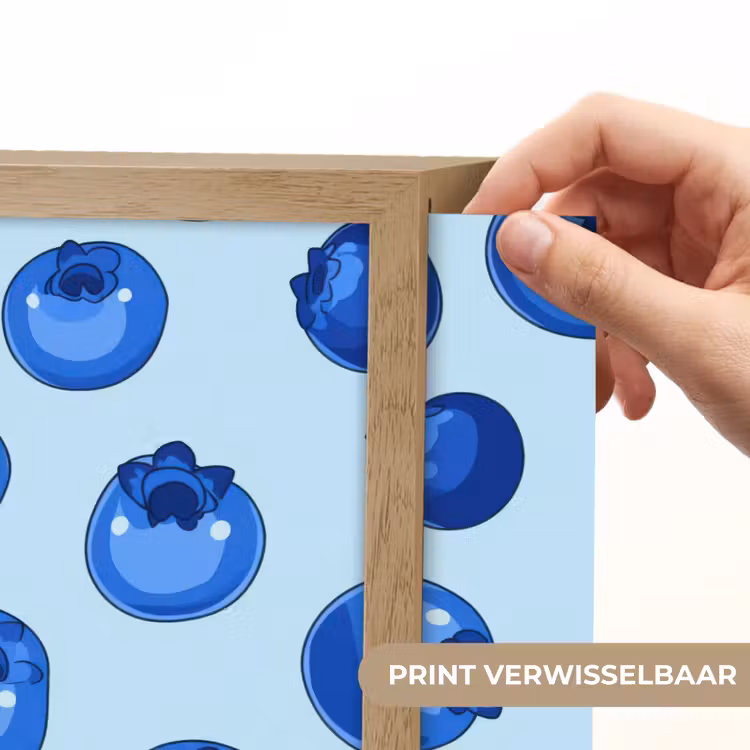 Bessen - Modern - Blauw Light Box met batterij (Wandlamp) middel 907 -USP_websiteprintNL