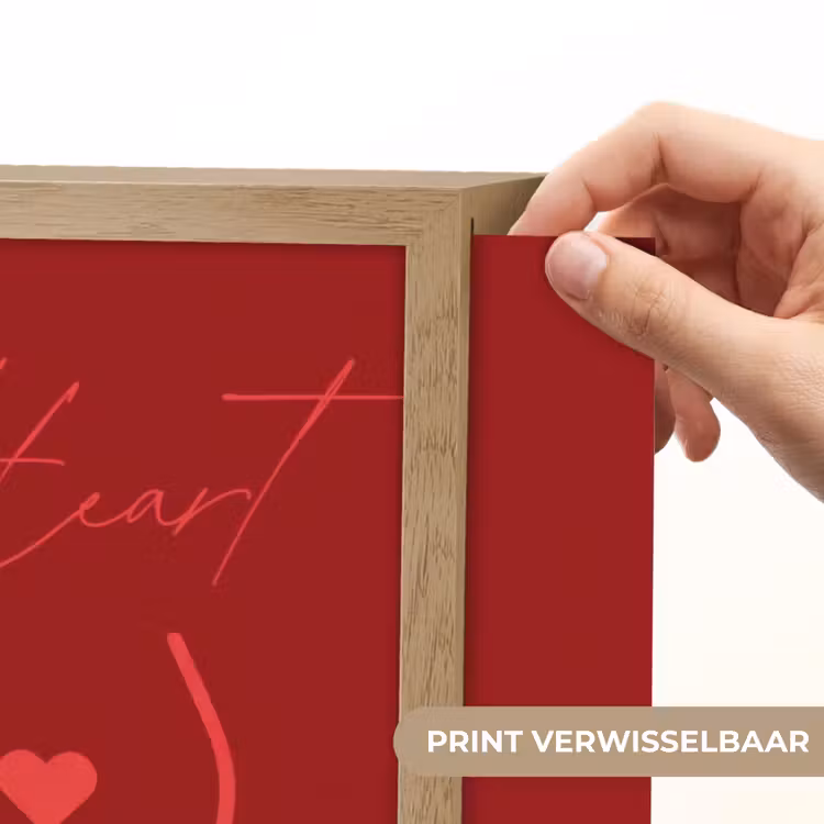 big heart small titties - Hart - Rood Light Box met batterij (Wandlamp) middel -USP_websiteprintNL