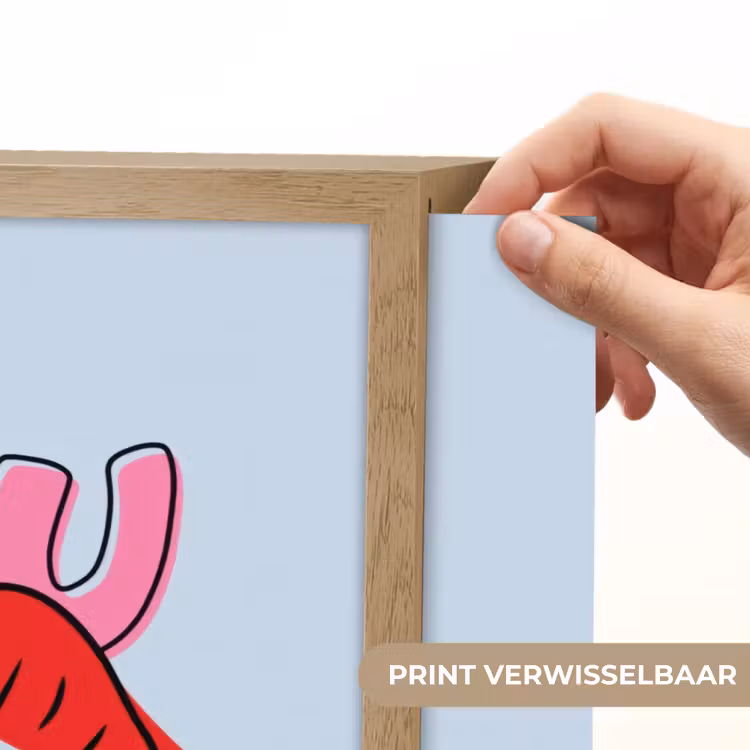 Bisou - Blauw - Roze - Lippen Light Box met batterij (Wandlamp) middel -USP_websiteprintNL