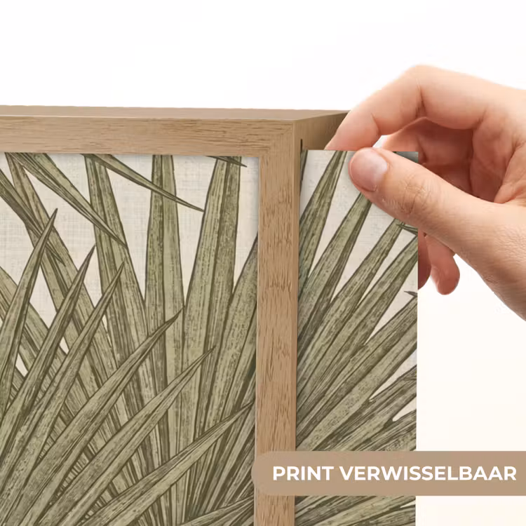 Blad - Tropisch - Patroon - Natuur - Groen Light Box met batterij (Wandlamp) middel -USP_websiteprintNL