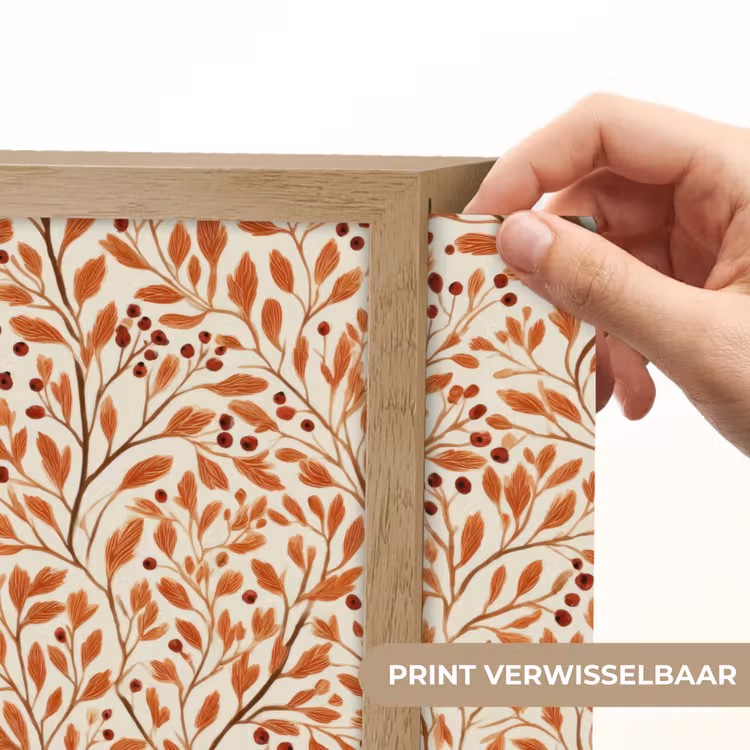 Bladeren - Botanisch - Terracotta Light Box met batterij (Wandlamp) middel 907 -USP_websiteprintNL