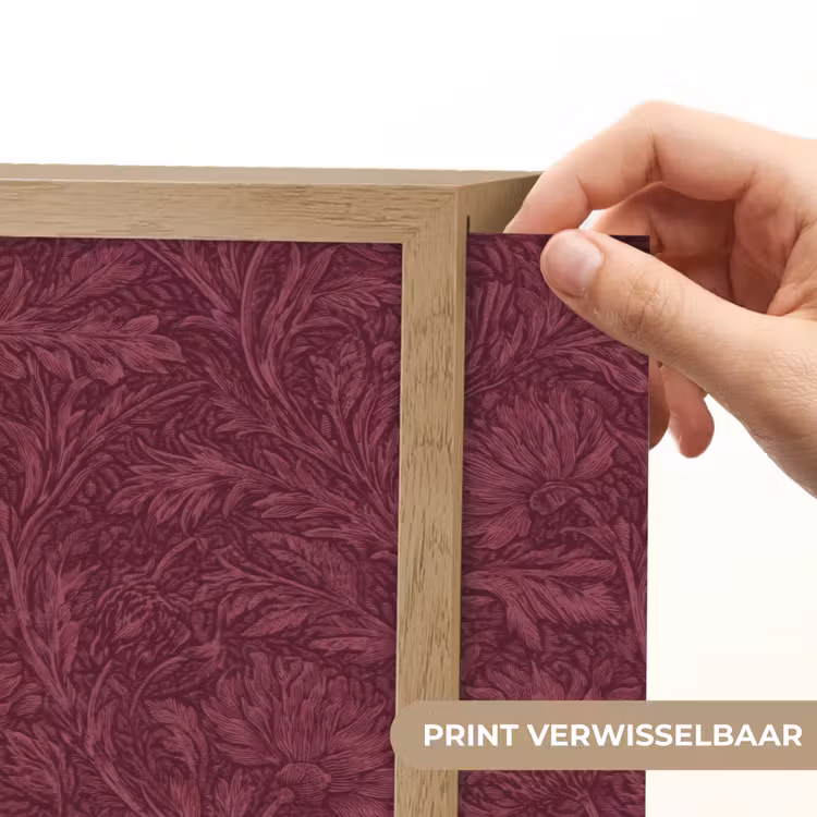 Bladeren - Patroon - Paars Light Box met batterij (Wandlamp) middel 907 -USP_websiteprintNL