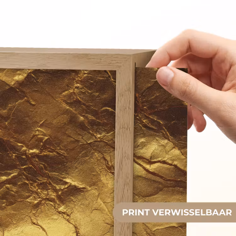 Bladgoud - Textuur - Goud Light Box met batterij (Wandlamp) middel 907 -USP_websiteprintNL