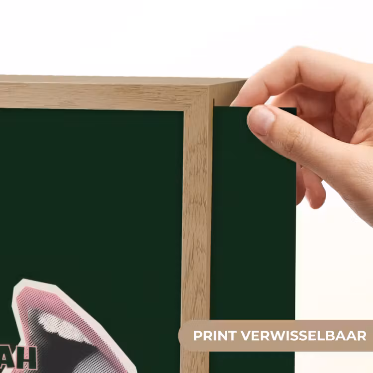 BLAH BLAH BLAH - Mond - Groen Light Box met batterij (Wandlamp) middel -USP_websiteprintNL