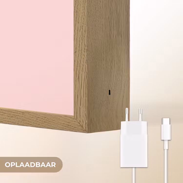 Blah - Bliksem - Roze Light Box met batterij (Wandlamp) middel -USP_websiteoplaadbaarNL