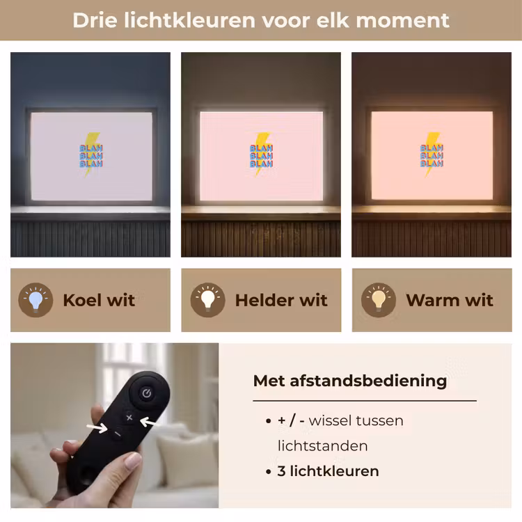 Blah - Bliksem - Roze Light Box met batterij (Wandlamp) middel -USP_lichtkleurNL