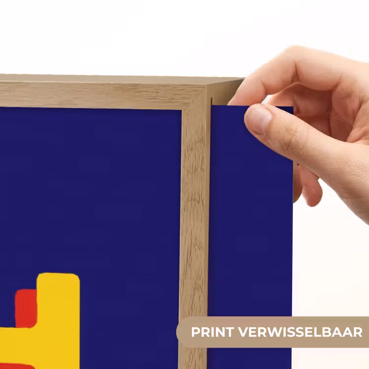 Blauw - Geel - OH - Schaduw Light Box met batterij (Wandlamp) middel -USP_websiteprintNL