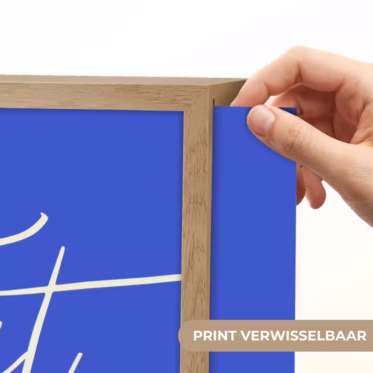Blauw - I am that woman - Sierlijk - Minimalistisch Light Box met batterij (Wandlamp) middel -USP_websiteprintNL