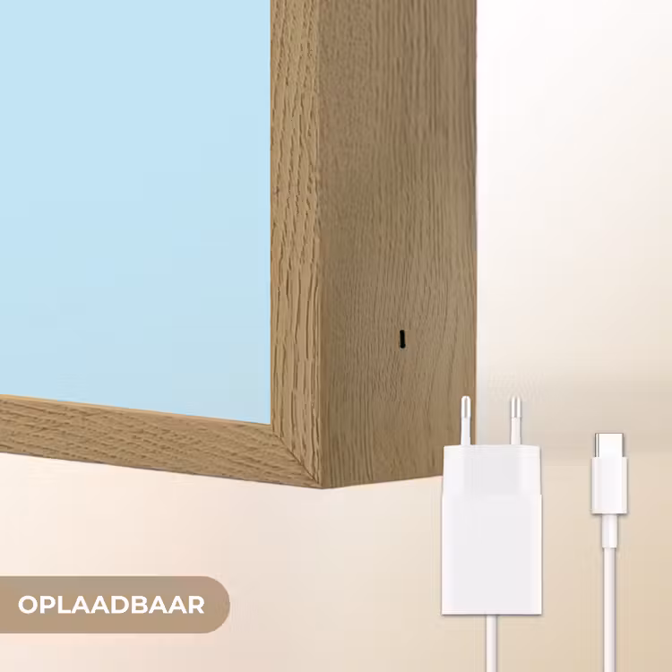 Blauw - Oranje - Tekst Light Box met batterij (Wandlamp) middel -USP_websiteoplaadbaarNL