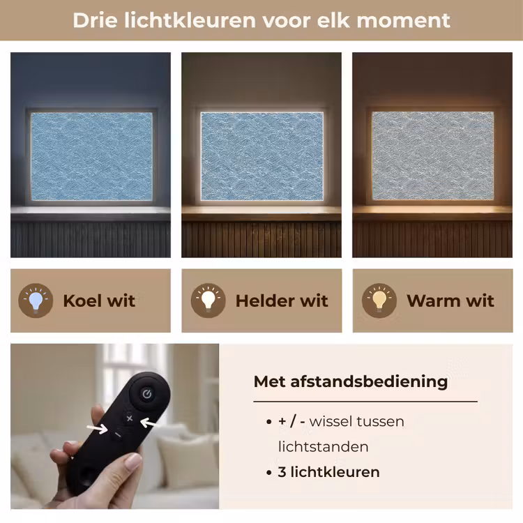 Blauw - Wit - Golven - Getekend - Textuur Light Box met batterij (Wandlamp) middel 907 -USP_lichtkleurNL
