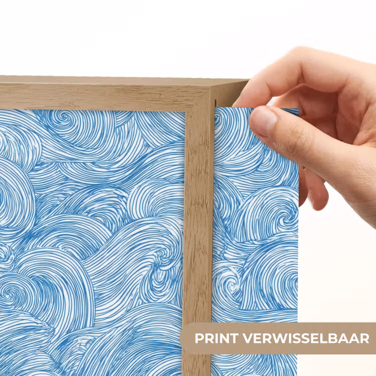 Blauw - Wit - Spiraal - Golven - Lijnen Light Box met batterij (Wandlamp) middel 907 -USP_websiteprintNL