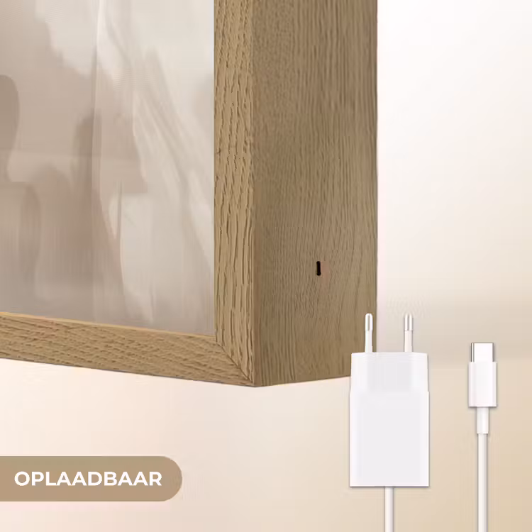 Bloem - Beige - Verf - Schaduw Light Box met batterij (Wandlamp) middel -USP_websiteoplaadbaarNL