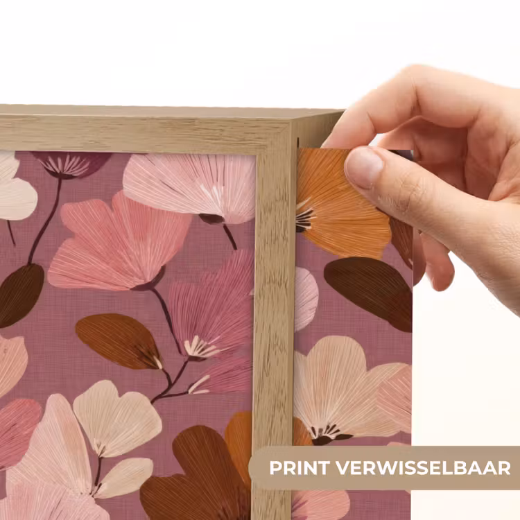 Bloem - Patroon - Roze Light Box met batterij (Wandlamp) middel 907 -USP_websiteprintNL