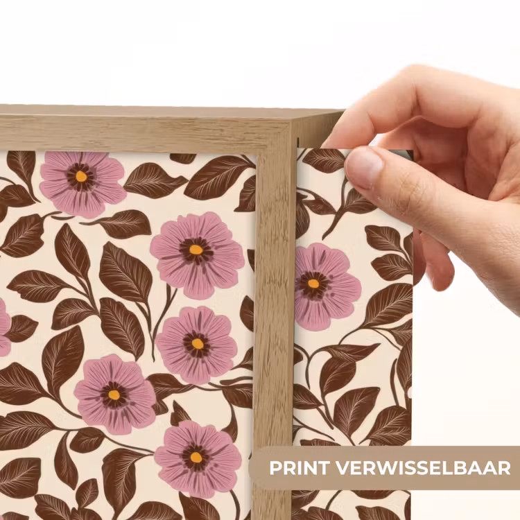 Bloemen - Bladeren - Kleurrijk Light Box met batterij (Wandlamp) middel 907 -USP_websiteprintNL