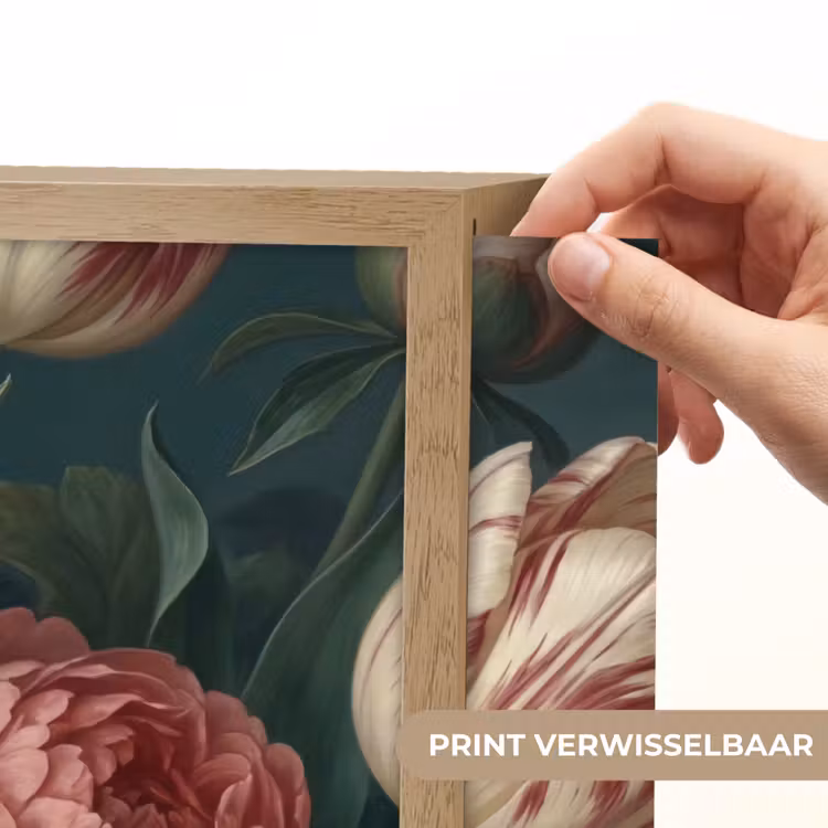 Bloemen - Boeket - Natuur - Klassiek - Donker Light Box met batterij (Wandlamp) middel -USP_websiteprintNL