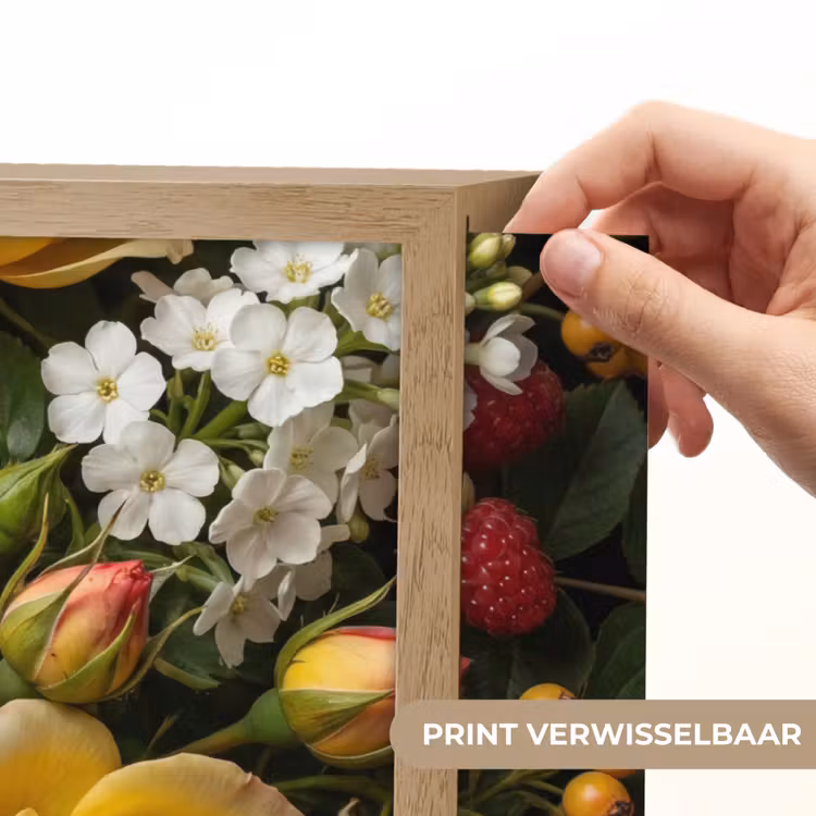 Bloemen - Boeket - Natuur - Klassiek - Geel Light Box met batterij (Wandlamp) middel -USP_websiteprintNL