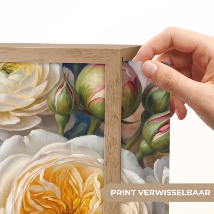Bloemen - Boeket - Natuur - Klassiek - Kleurrijk Light Box met batterij (Wandlamp) middel -USP_websiteprintNL