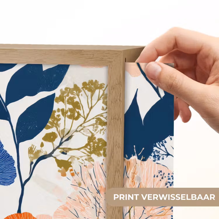 Bloemen - Botanisch - Kleurrijk Light Box met batterij (Wandlamp) middel 907 -USP_websiteprintNL